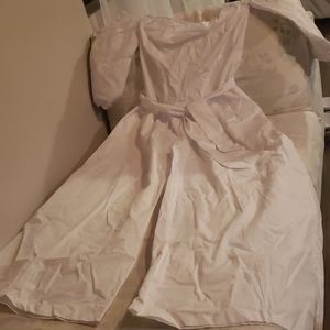 White Jumpsuit with waist tie